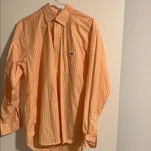 Orange Plaid Vineyard Vines Button Down